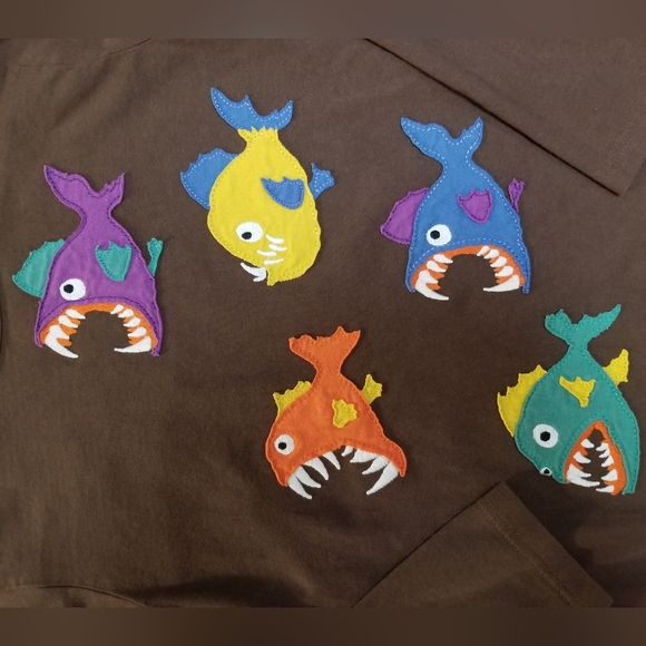 2013 euc Mini Boden boys 9-10 years piranha fish tee - Picture 9 of 10